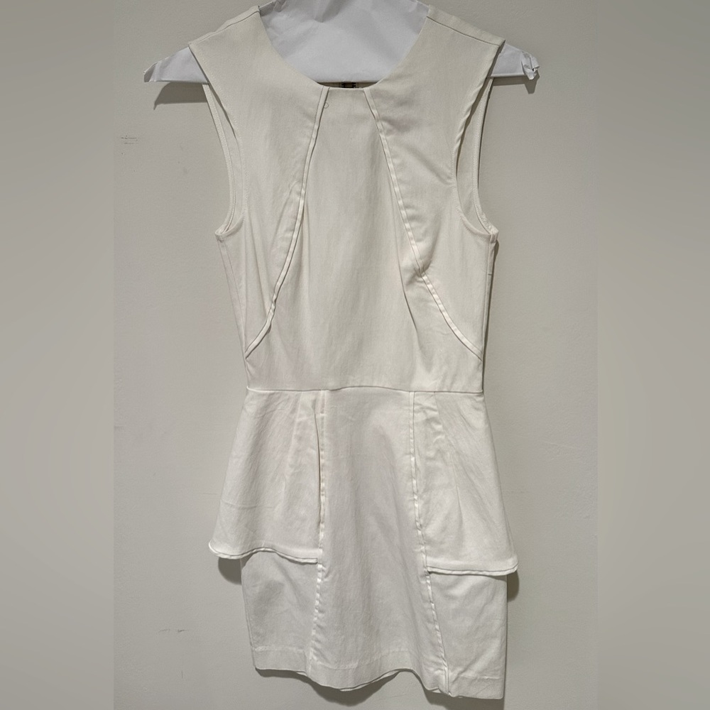 H&M white stretchy mini dress